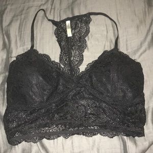 Black lace bralette